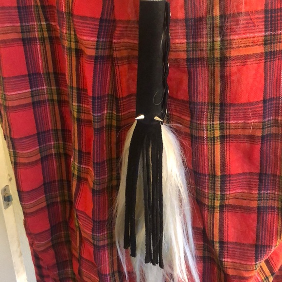 Leather spike hair cuff - Picture 4 of 8